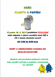 Sběr za měsíc květen 1