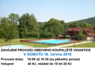 Zahájení provozu obecního koupaliště Vigantice  1
