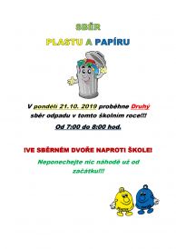 Sběr za měsíc říjen 1